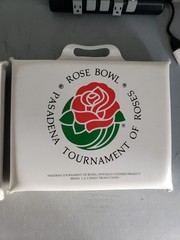 2 Vintage Rose Bowl tournament of roses seat cushions