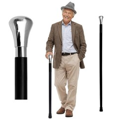 ® Walking Cane Wooden Black Decorative with Nickel Plated Brass Knob Handle |…