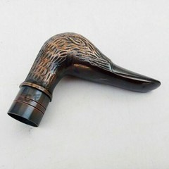 Brass Antique Designer Duck Head Handle Wooden Vintage Walking Cane Style Stick