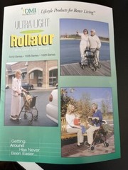 Heavy Duty Aluminum Rollator- DMI, Extra Wide, Burgundy, 375 LB, Series 1029