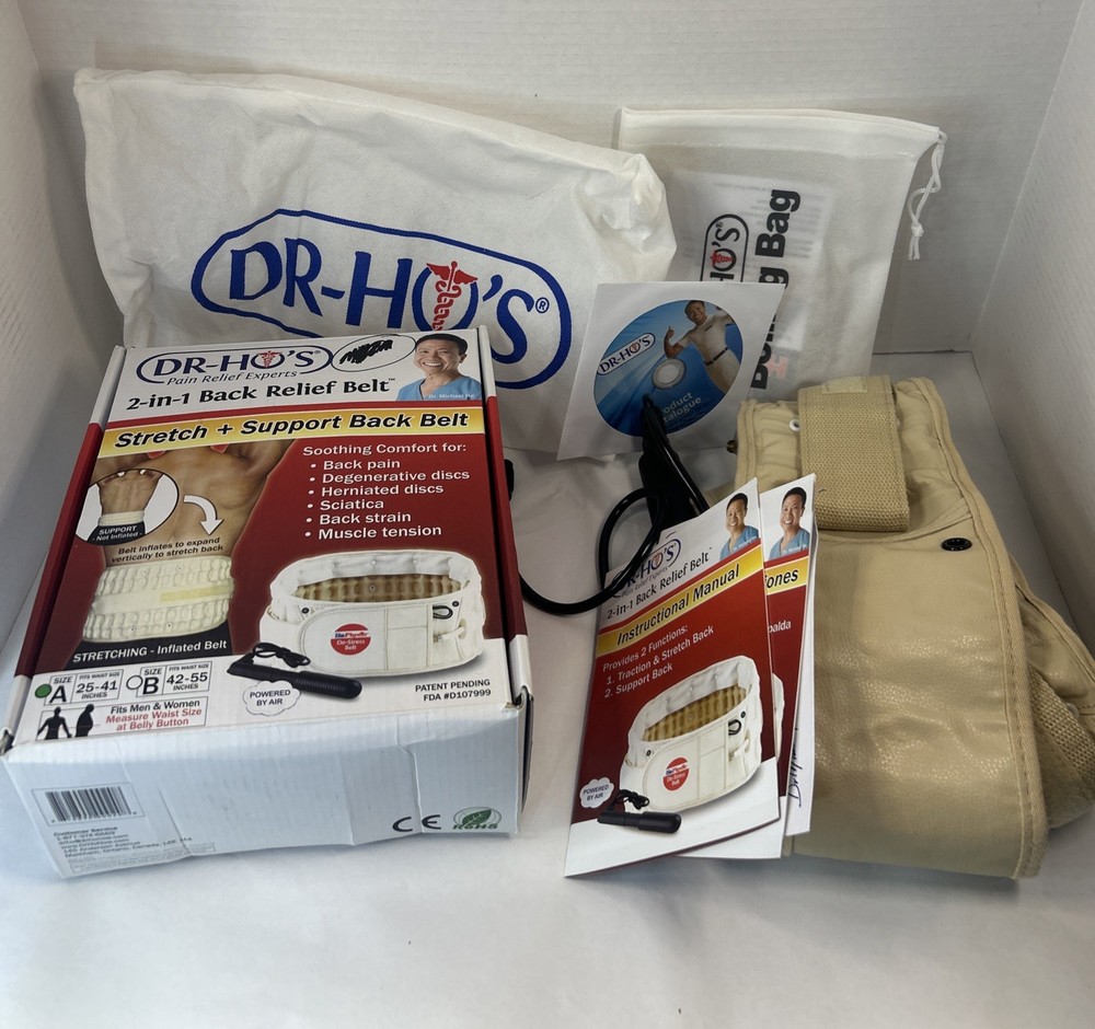 DR-HO’s 2-In-1 Back Relief Belt Size A 25-41″ Stretch Support Degenerative Disc