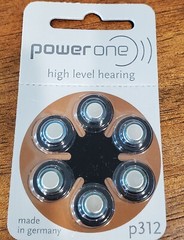 Power One Size P312/PR41.4V Hearing Aid Batteries Zinc Air