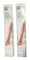 Non-Slip Tub & Stair Safety Treads White Anti-Slip Waterproof 8 Treads Set of 2