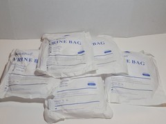 GlobalRoll Urinary Drainage Bag Anti-Reflux Chamber, Urine Bag 2000 mL (5 PK)