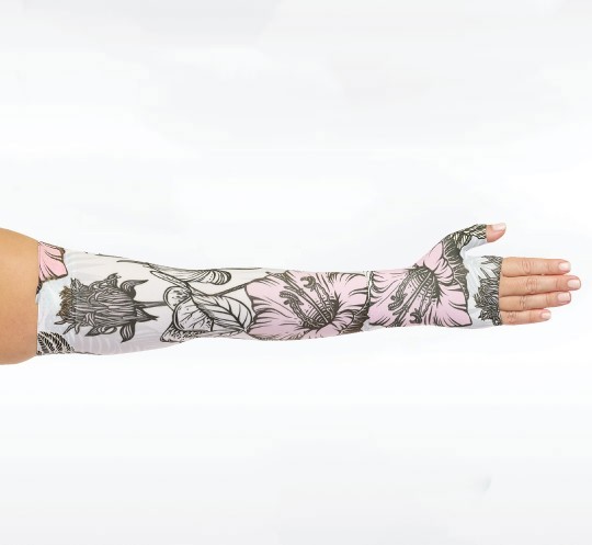 PEACH BLOSSOM Dreamsleeve Compression Sleeve by JUZO, Gauntlet Option, ANY SIZE