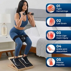 Portable Wooden Slant Board for Calf 40 cm x 30 x 3.7 cm, Wood Color