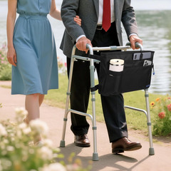 ZHCHG Walker Bag with Cup Holder, Walker Accessories for Seniors Detachable, Fol
