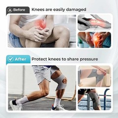Spring Powered Knee Support Brace Booster Patella Joint Protector Adjustable Pad