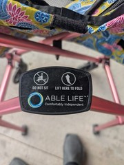 Able Life Space Saver Lightweight Folding Mobility Rolling Walker – Regal Rose