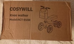 COSYWILL Steerable Knee Scooter Walker HCT 9150 Foldable Black 1927V