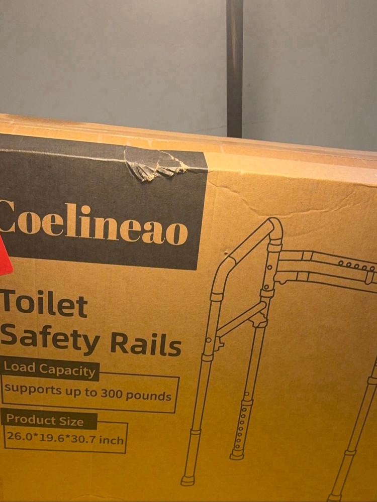 Coelineao NEW Toilet Safety Rails 300lbs Capacity