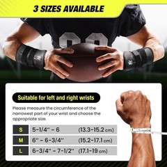 Football Wrist Brace Support Guard for Cycling, Biking, Motocross – 2-Pack L