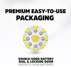 Energizer Hearing Aid Batteries Size 10, Yellow Tab, 32 Pack