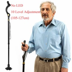 Walking Stick Aluminium Lightweight Easy Folding Metal Non-Slip Adjustable Cane