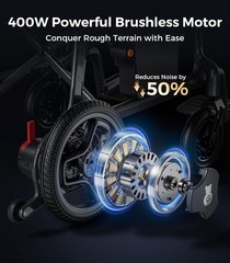 22Lbs Carbon Fiber Lightest Electric Wheelchair for Adults, Portable&Foldable