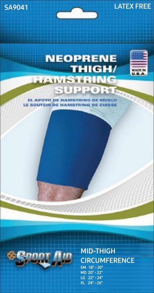 Sport Aid Neoprene Thigh/Hamstring Support Blue X-Large(24-26″ Mid-Thigh Circ.)