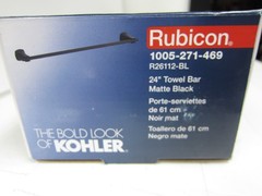 Kohler R27242-BL Rubicon 24″ Towel Bar – Matte Black- New SEALED!