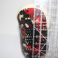 STUNNING BELOW-KNEE RIGHT PROSTHETIC SOCKET RED-WHITE-BLACK U.S MARINES GRAPHICS