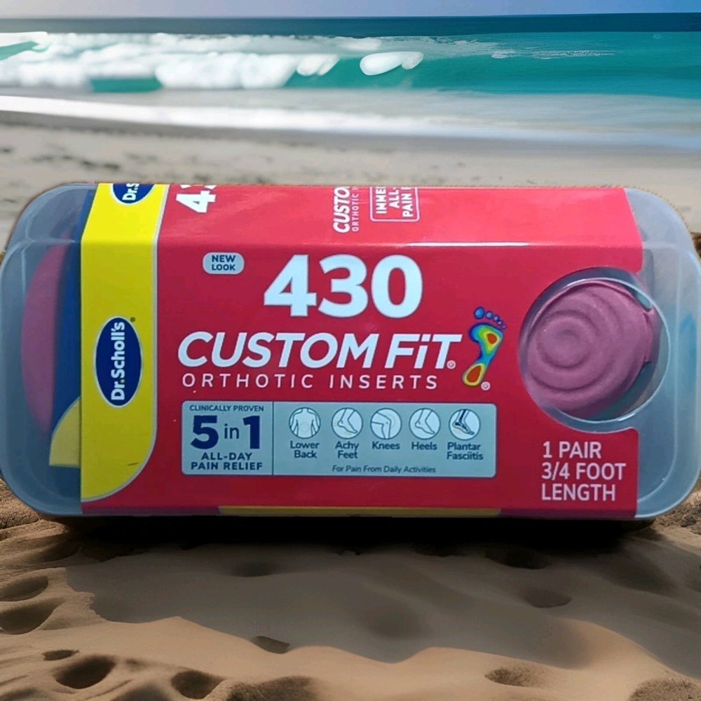 DR. SCHOLL’S CUSTOM FIT CF430 ORTHOTIC SHOE INSERTS 5-IN-1 ALL DAY PAIN RELIEF!!