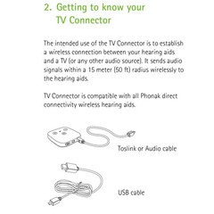 Phonak TV Connector Hearing Aid Accessory Wireless TV & Audio Streaming Device