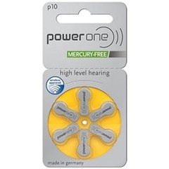 Power One size 10 No Mercury Hearing Aid Batteries (30 Batteries)