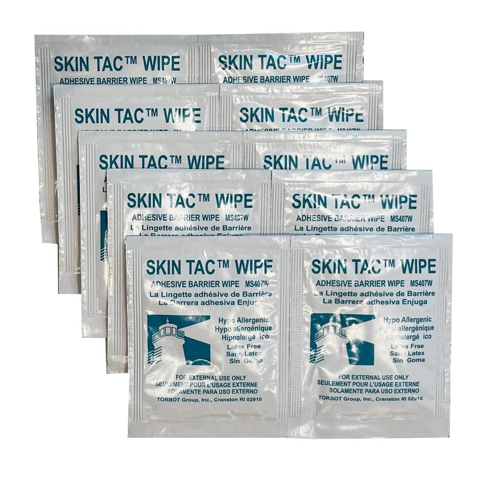Adhesive Barrier Wipes – 10 Pack for Sensitive Skin, Hypoallergenic & Unscented