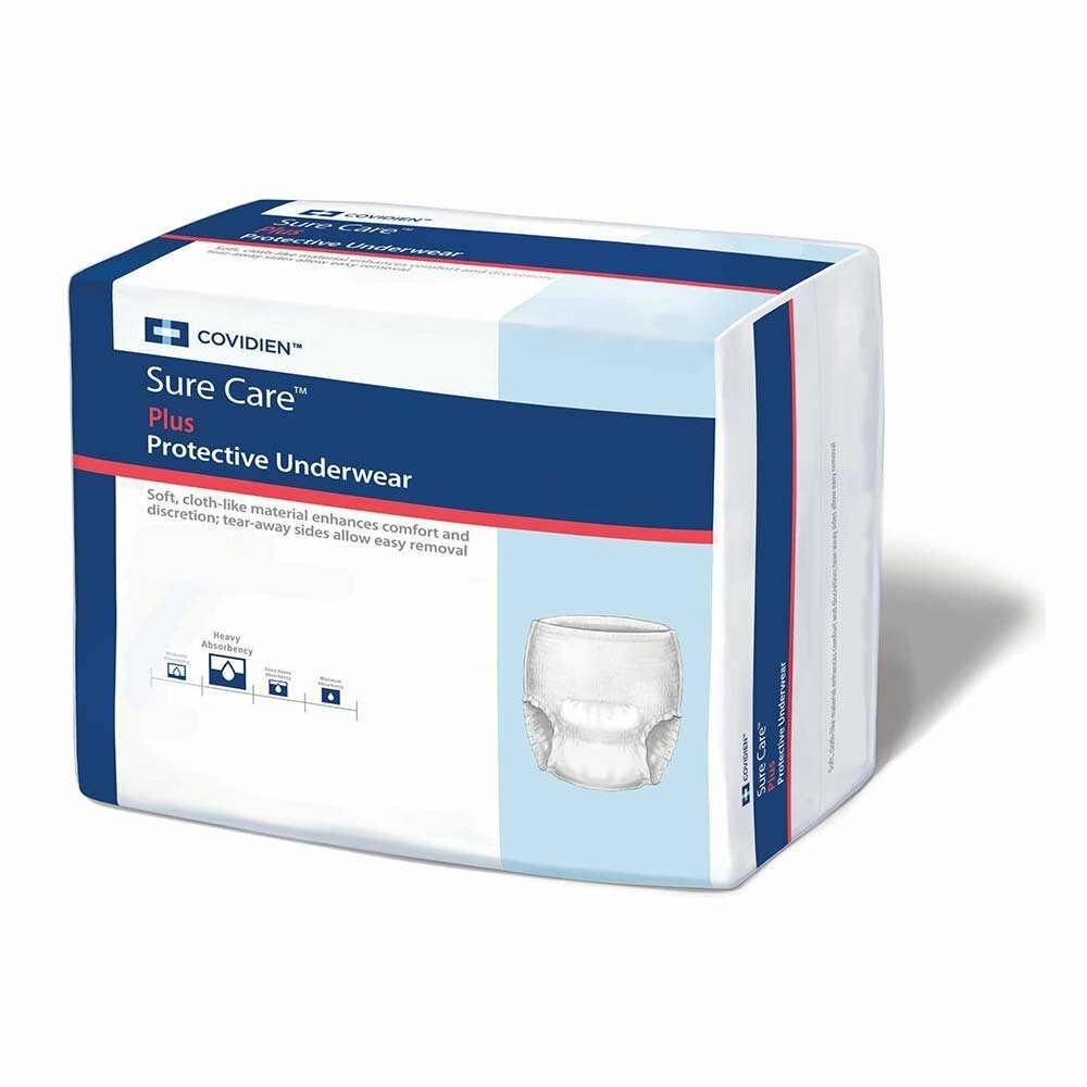 Sure Care Adult Protective Pull On Underwear Medium 34“-46“ -Pack of 20