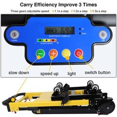 Electric Stair Climbing Hand Trucks, 200W 3 Adjustable Speeds 440lbs Max Load