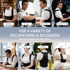 Cmipeob Posture Corrector for Women and Men Back Support Brace Small, Black