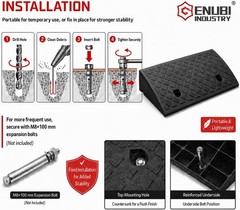 Portable 2PCS Curb Ramps – Ideal for Driveways and Loading Docks, 19.5″ x 10.5″