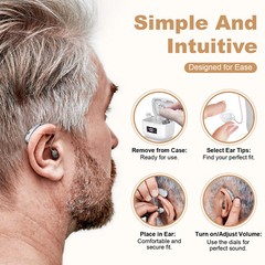 Rechargeable Digital Hearing Aid Invisible BTE Sound Amplifier for Hearing Loss