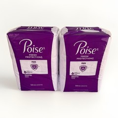 Pack of 2 Poise Fresh Protection Women’s Size Medium Postpartum Pads 108 CT