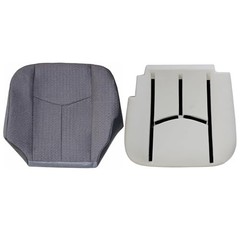Dark Gray 69C Driver Side Bottom Cloth Front Seat 2PCS Driver Bottom & Foam