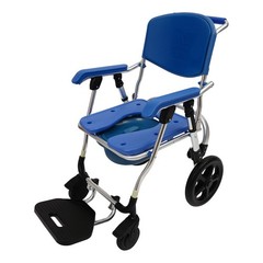 Mobility Commode Wheelchair Foldable Shower Commode Chair With Armrests 275lbs