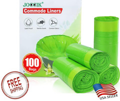 Vanilla Scented Commode Liners – 100pcs Disposable Bags | Universal Fit