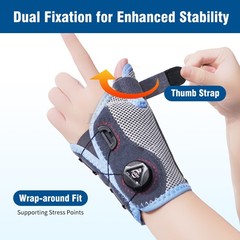 BOA Dial Thumb Wrist Brace Steel Splint for Carpal Tunnel Tenosynovitis Relief