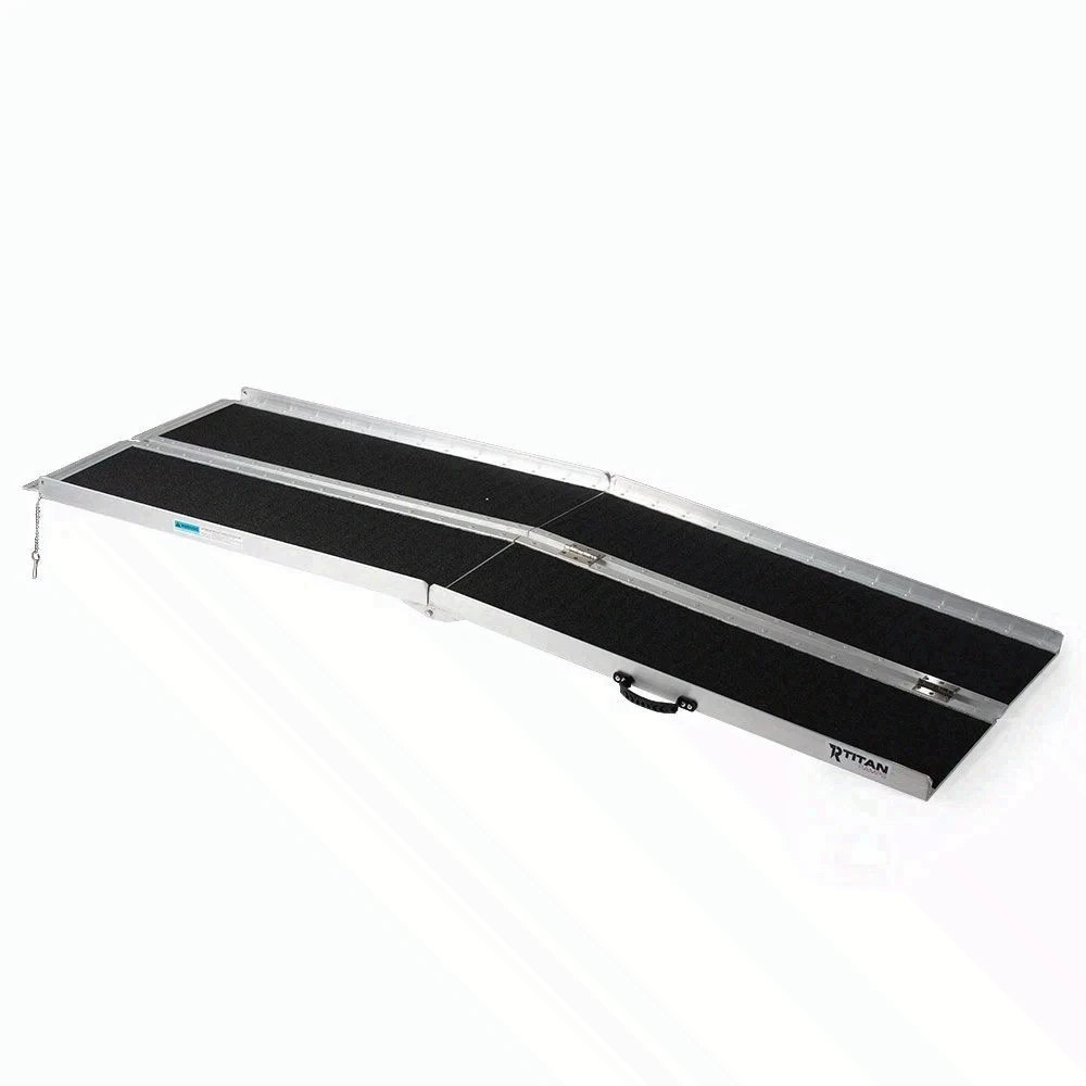 Titan Ramps 7ft Aluminum Multi-Fold Wheelchair Ramp 600 lb 29in Wide