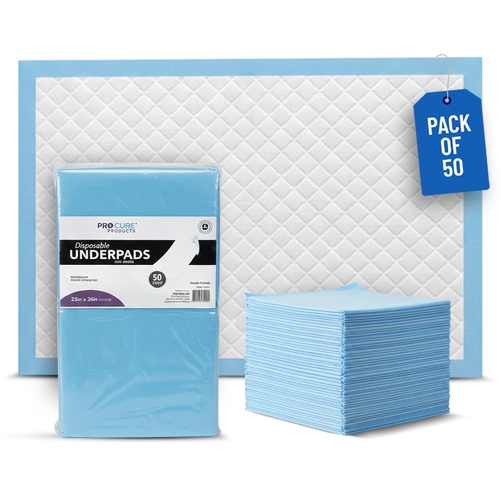 50 Count – 23 x 36 Inch, Disposable Leakproof Underpads, Chronic Incontinence…