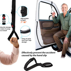 4Pc Mobility Standalone Kit:Car Door Assist Handle for Elderly & Adjustable Stan