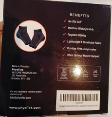 PhysFlex Compression Socks for Plantar Fasciitis, Achilles Tendonitis Relief, Sm