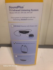 OEM WILLIAM SOUND TV INFRARED LISTENING SYSTEM SOUNDPLUS WIR RX238 WIRELESS