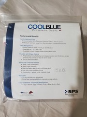 Cool Blue 1 Ply Prosthetic Sock Size 3 4 Length 10-14 Yellow Seam Sewn Hole New