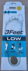SIDAS 3Feet Activ Low Arch Gel Orthotic Insoles M US 7-8 Washable