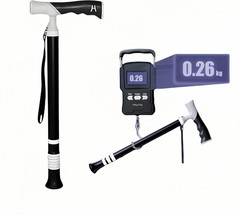 Folding Walking Cane for Men Women Adjustable Height Handle Lightweight Portable