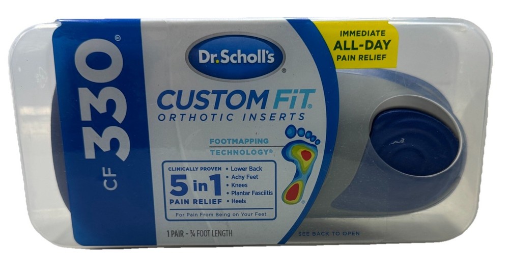 dr scholls cf 330 custom fit orthotic inserts scuffed box
