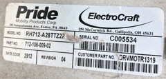 Pride Quantum 6000 6000XL 6000Z 6000ZHD 6400Z DRVMOTR1307 DRVMOTR1306 Pair Motor