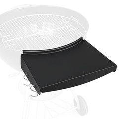 Side Table Shelf for Weber 22″ Kettle Grills, Black Steel | Master Touch