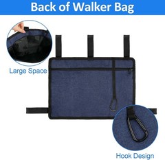 Waterproof Dark Blue Walker Bag with Cup Holder – Large Capacity & Multi-Pocket