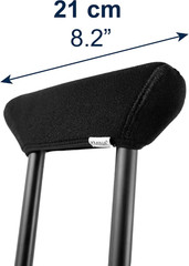 Underarm Crutches for Adults with Padded Handle (X2 Units, Size L), Height Adjus