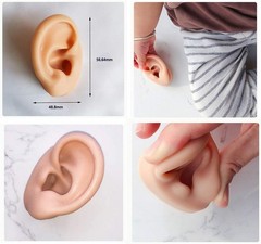 Soft Silicone Ear Model for Hearing aid 1:1 Human Ear Ear Model Simulation Di…